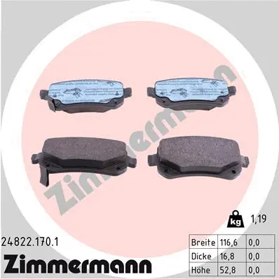 Brake Pad Set, disc brake (24822.170.1)