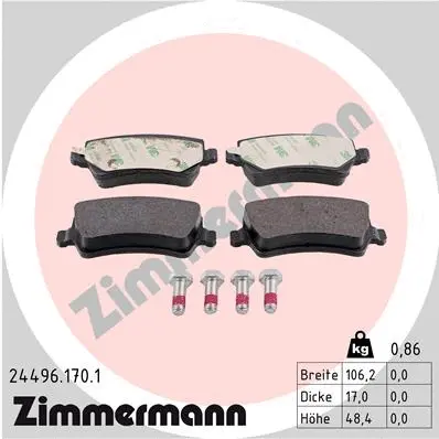 Brake Pad Set, disc brake (24496.170.1)