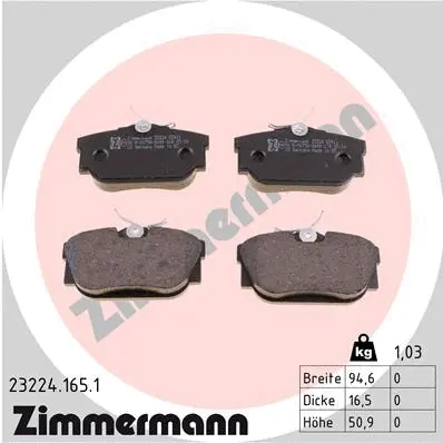 Brake Pad Set, disc brake (23224.165.1)