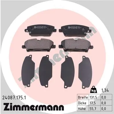 Brake Pad Set, disc brake (24087.175.1)