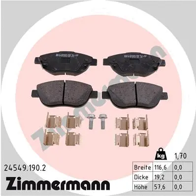 Brake Pad Set, disc brake (24549.190.2)