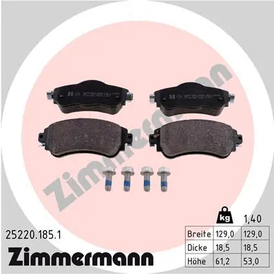 Brake Pad Set, disc brake (25220.185.1)