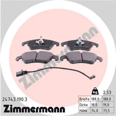 Brake Pad Set, disc brake (24743.190.3)