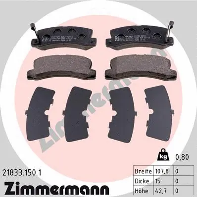 Brake Pad Set, disc brake (21833.150.1)