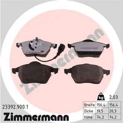 Brake Pad Set, disc brake (23392.900.1)