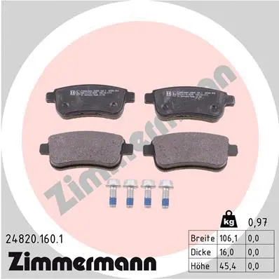 Brake Pad Set, disc brake (24820.160.1)