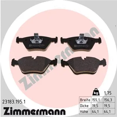 Brake Pad Set, disc brake (23183.195.1)
