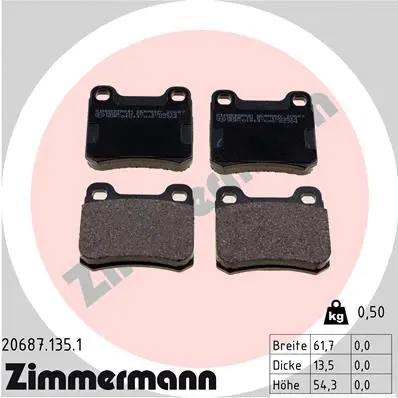 Brake Pad Set, disc brake (20687.135.1)
