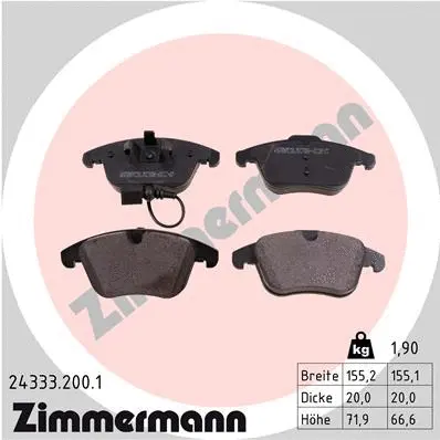 Brake Pad Set, disc brake (24333.200.1)