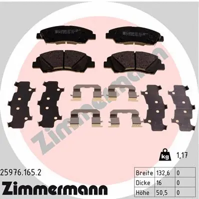 Brake Pad Set, disc brake (25976.165.2)