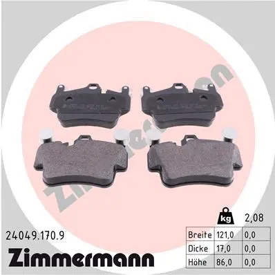 Brake Pad Set, disc brake (24049.170.9)