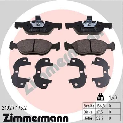 Brake Pad Set, disc brake (21927.175.2)