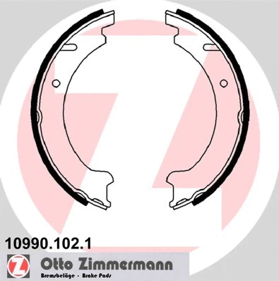 Brake Shoe Set, parking brake (10990.102.1)