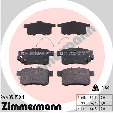 Brake Pad Set, disc brake (24435.150.1)