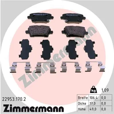 Brake Pad Set, disc brake (22953.170.2)