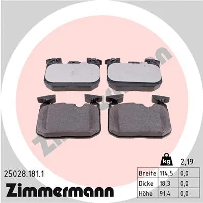 Brake Pad Set, disc brake (25028.181.1)