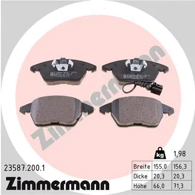 Brake Pad Set, disc brake (23587.200.1)