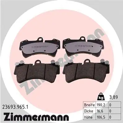 Brake Pad Set, disc brake (23693.965.1)