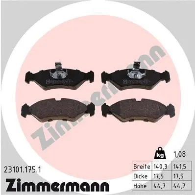 Brake Pad Set, disc brake (23101.175.1)