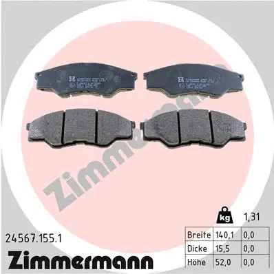 Brake Pad Set, disc brake (24567.155.1)