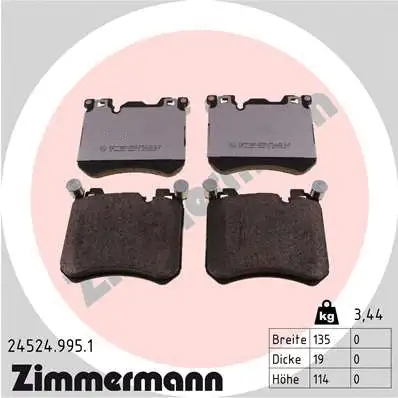 Brake Pad Set, disc brake (24524.995.1)