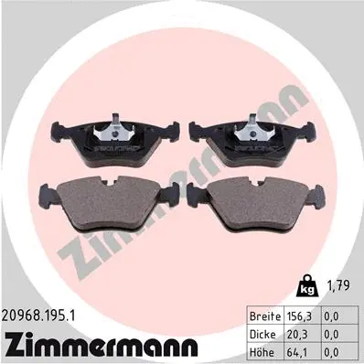 Brake Pad Set, disc brake (20968.195.1)