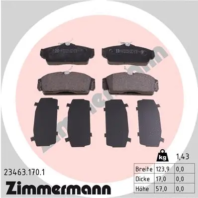 Brake Pad Set, disc brake (23463.170.1)