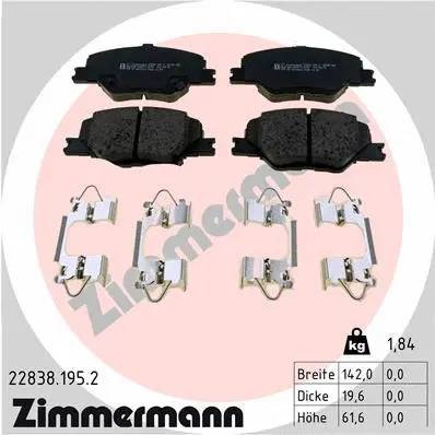Brake Pad Set, disc brake (22838.195.2)
