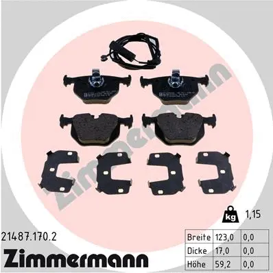 Brake Pad Set, disc brake (21487.170.2)