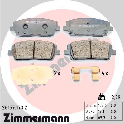 Brake Pad Set, disc brake (26157.170.2)