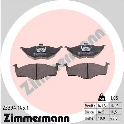 Brake Pad Set, disc brake (23394.145.1)