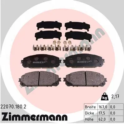 Brake Pad Set, disc brake (22070.180.2)
