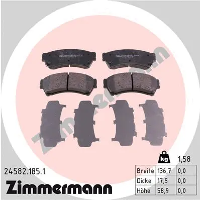 Brake Pad Set, disc brake (24582.185.1)