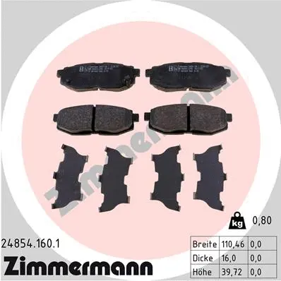 Brake Pad Set, disc brake (24854.160.1)