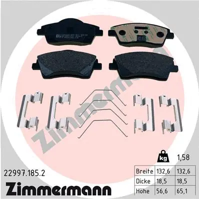 Brake Pad Set, disc brake (22997.185.2)