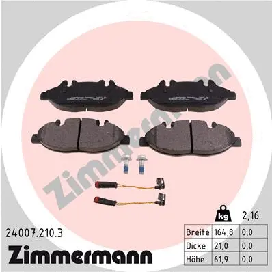 Brake Pad Set, disc brake (24007.210.3)