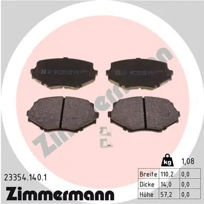 Brake Pad Set, disc brake (23354.140.1)