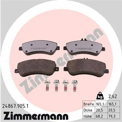 Brake Pad Set, disc brake (24867.905.1)