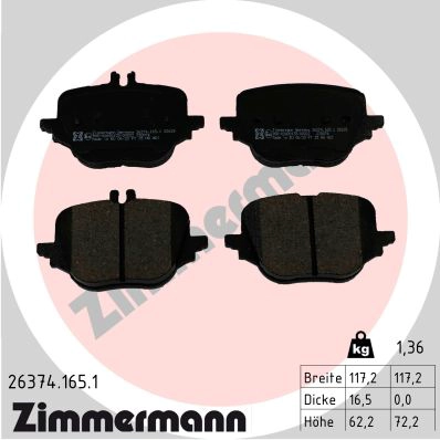 Brake Pad Set, disc brake (26374.165.1)