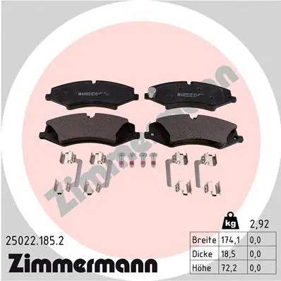 Brake Pad Set, disc brake (25022.185.2)