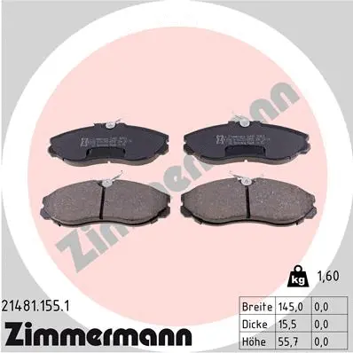 Brake Pad Set, disc brake (21481.155.1)