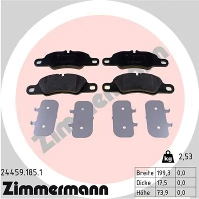 Brake Pad Set, disc brake (24459.185.1)