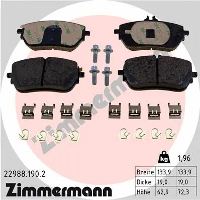 Brake Pad Set, disc brake (22988.190.2)
