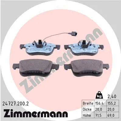 Brake Pad Set, disc brake (24727.200.2)