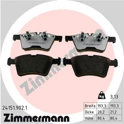 Brake Pad Set, disc brake (24151.902.1)