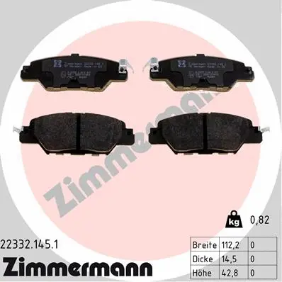 Brake Pad Set, disc brake (22332.145.1)