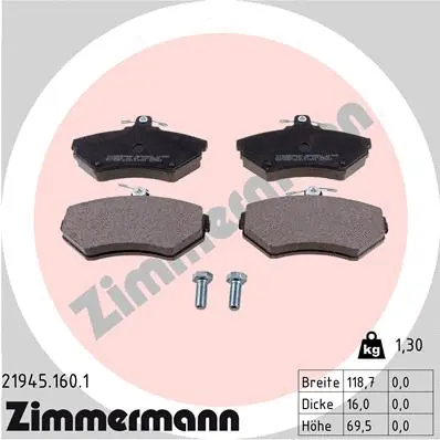 Brake Pad Set, disc brake (21945.160.1)