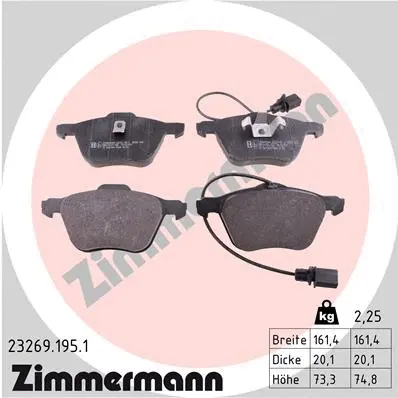 Brake Pad Set, disc brake (23269.195.1)