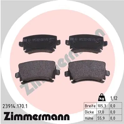 Brake Pad Set, disc brake (23914.170.1)