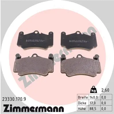 Brake Pad Set, disc brake (23330.170.9)